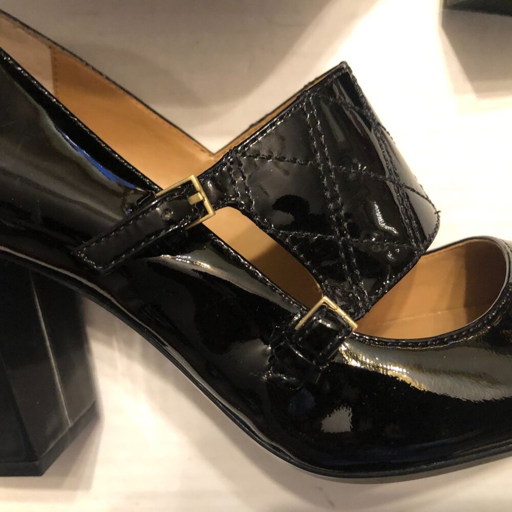 Calvin Klein women's new black patent leather high heel shoes size: US 8/ EU 38 - Picture 5 of 12